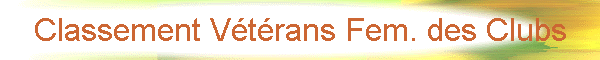 Classement Vtrans Fem. des Clubs
