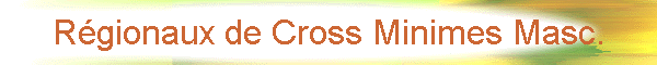 Rgionaux de Cross Minimes Masc.